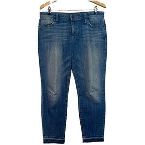 Joe's Jeans Womens Skinny Ankle Jean Size 30 Raw Hem Medium Wash Distressed